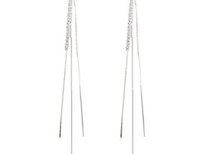 SLUYNZ 925 Sterling Silver CZ Dangle Chain Earrings Tassel for Women Teen Girls Long Chain Earrings with Snake Chain Backs