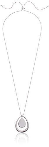 NINE WEST Women's Silver Adjustable Pendant Necklace NINE WEST Women's Silver Adjustable Pendant Necklace