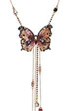 Betsey Johnson Gold Butterfly Y-Shaped Necklace