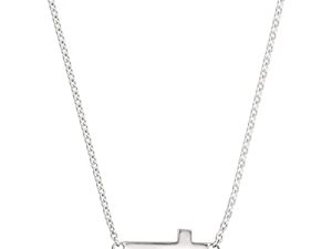Simplex Horizontal Cross Pendant Necklace