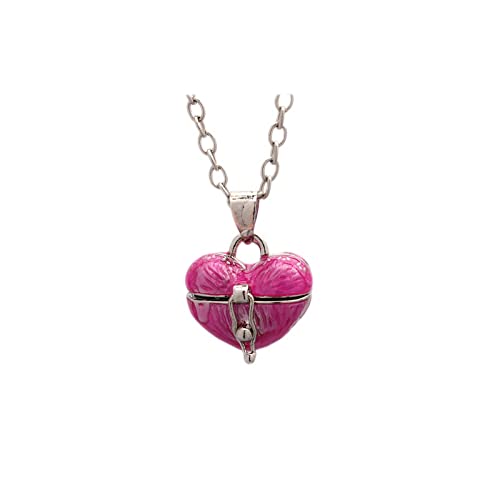 Heart Locket Pendant Necklace Pink Red Y2k Love Heart Shaped Box Necklace Kpop Tiny Small Cute Necklace for Girls Women Heart Locket Pendant Necklace Pink Red Y2k Love Heart Shaped Box Necklace Kpop Tiny Small Cute Necklace for Girls Women