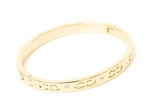 COACH Kissing C HINGED Bangle - Gold