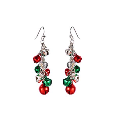 Silver Red Green Christmas Jingle Bell Tinkle Bell Cute Ornament Long Chain Dangle Earrings for Women Teen Girls Fish Hook Dangling Hanging Hypoallergenic Christmas Festival Party Jewelry Gift for Bff Silver Red Green Christmas Jingle Bell Tinkle Bell Cute Ornament Long Chain Dangle Earrings for Women Teen Girls Fish Hook Dangling Hanging Hypoallergenic Christmas Festival Party Jewelry Gift for Bff