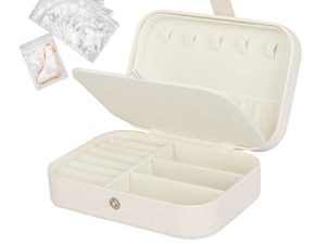 Small Jewelry Box for Women Girls + 10 Thicken PVC Bags