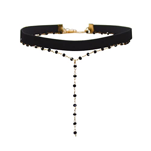 MOMOCAT Black Velvet and Beaded Layered Choker Necklaces 90s Cute Neck Chokers Tatoo Lace Chocker Cute Chockers Goth Hippie Necklace Gothic Jewelry Chokers for Women Teen Girls MOMOCAT Black Velvet and Beaded Layered Choker Necklaces 90s Cute Neck Chokers Tatoo Lace Chocker Cute Chockers Goth Hippie Necklace Gothic Jewelry Chokers for Women Teen Girls