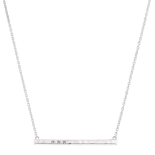 Silpada 'Dotted Line' Pendant Necklace with Crystals in Sterling Silver Silpada 'Dotted Line' Pendant Necklace with Crystals in Sterling Silver