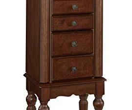 Powell Lightly Distressed "Deep Cherry" Jewelry Armoire