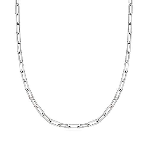 Ross-Simons Italian Sterling Silver Paper Clip Link Necklace Ross-Simons Italian Sterling Silver Paper Clip Link Necklace
