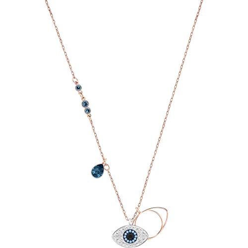 SWAROVSKI Crystal Duo Evil Eye Rose Gold-Plated Necklace SWAROVSKI Crystal Duo Evil Eye Rose Gold-Plated Necklace