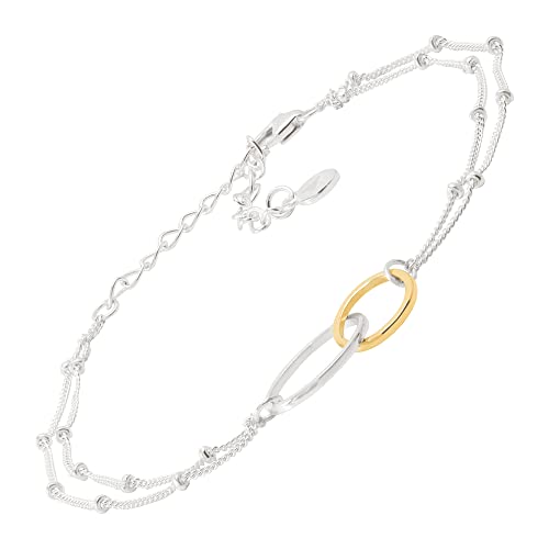 Silpada 'Pagosa' Circle Linking Station Bracelet in Gold-Plated Sterling Silver Silpada 'Pagosa' Circle Linking Station Bracelet in Gold-Plated Sterling Silver
