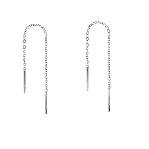 YFN Threader Earrings Sterling Silver Chain -Earrings for Women Dangle Earrings Thread Dangling Threaded Long Chain Earring Nickel Free Hypoallergenic Ear for Women Girls YFN Threader Earrings Sterling Silver Chain -Earrings for Women Dangle Earrings Thread Dangling Threaded Long Chain Earring Nickel Free Hypoallergenic Ear for Women Girls
