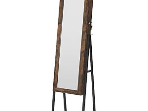 SONGMICS Industrial Mirror Jewelry Cabinet Armoire