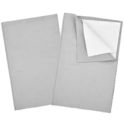 SEVENWELL 2pcs Jewelry Polishing Cleaning Cloth Large 10 x 12in for Sterling Silver Jewelry Gold SEVENWELL 2pcs Jewelry Polishing Cleaning Cloth Large 10 x 12in for Sterling Silver Jewelry Gold