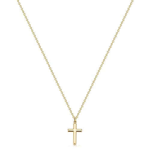 Fettero Cross Necklace Faith Pendant 14K Plated Dainty Chain Minimalist Simple Tiny God Lords Prayer Religious Jewelry Gift Fettero Cross Necklace Faith Pendant 14K Plated Dainty Chain Minimalist Simple Tiny God Lords Prayer Religious Jewelry Gift