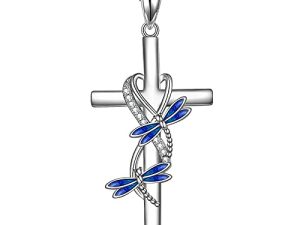 POPLYKE Mother's Day Gifts for Mom Necklace Cross Jewelry Gifts for Mother Daughter Grandma 925 Sterling Silver Cross Pendant Necklace for Women Girls