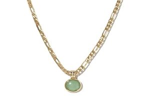 Moonffay Women's Green Stone Necklace