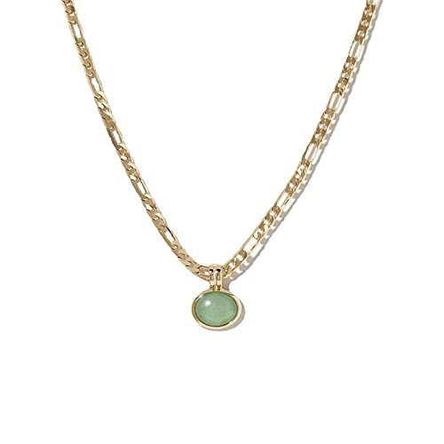 Moonffay Women's Green Stone Necklace Moonffay Women's Green Stone Necklace