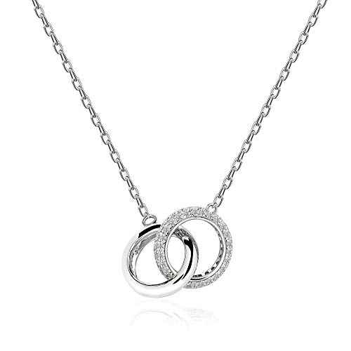 GELVTIC 925 Sterling Silver Necklaces for Women Fashion Dainty Pendant Necklace 18K White Rose Gold Plated Necklace CZ Jewelry Simple Trendy Necklaces Valentine Christmas Gift for Mother Mom Daughter Teens Girl Best Friend Bridesmaid GELVTIC 925 Sterling Silver Necklaces for Women Fashion Dainty Pendant Necklace 18K White Rose Gold Plated Necklace CZ Jewelry Simple Trendy Necklaces Valentine Christmas Gift for Mother Mom Daughter Teens Girl Best Friend Bridesmaid