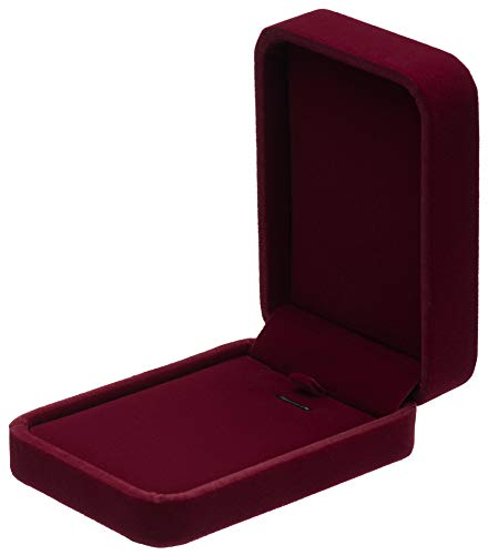 Classic Velvet Jewelry Gift Box Case for Necklace Pendant (Wine Red) Classic Velvet Jewelry Gift Box Case for Necklace Pendant (Wine Red)