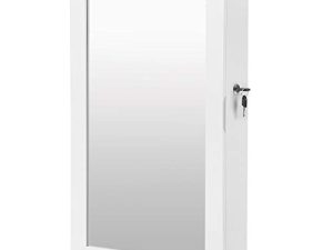 SONGMICS Lockable Jewelry Cabinet Armoire with Mirror