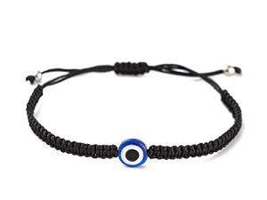 kelistom Handmade String Evil Eye Bracelet for Women Men Girls Boys Black Red Thread Adjustable Bracelets Minimalist Jewelry