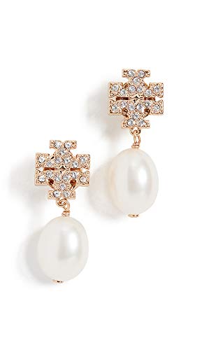 Tory Burch Women's Kira Pave Pearl Drop Earrings Tory Burch Women's Kira Pave Pearl Drop Earrings