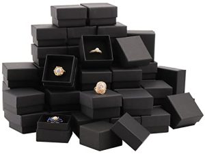 Fasmov 48 Pack Jewelry Ring Gift Box with Foam Insert