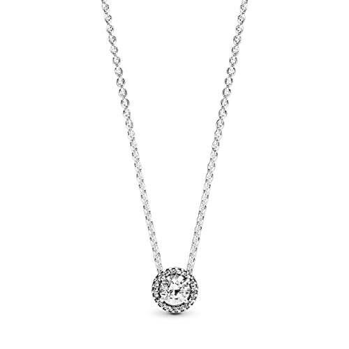 Pandora Jewelry Round Sparkle Halo Cubic Zirconia Necklace Pandora Jewelry Round Sparkle Halo Cubic Zirconia Necklace