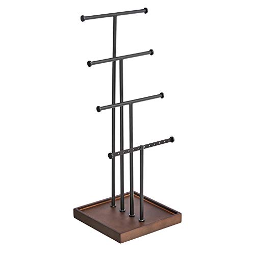 Amazon Basics Four-Tier Jewelry Tree Stand - Walnut/Black Amazon Basics Four-Tier Jewelry Tree Stand - Walnut/Black