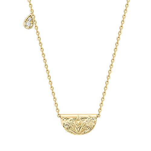 PAVOI 14K Gold Plated Engraved Coin Pendant | Byzantine Coin Necklace | Bohemian Necklace PAVOI 14K Gold Plated Engraved Coin Pendant | Byzantine Coin Necklace | Bohemian Necklace