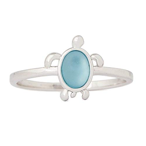 Pura Vida Silver-Plated Sea Turtle Ring - Sterling Silver Band Pura Vida Silver-Plated Sea Turtle Ring - Sterling Silver Band