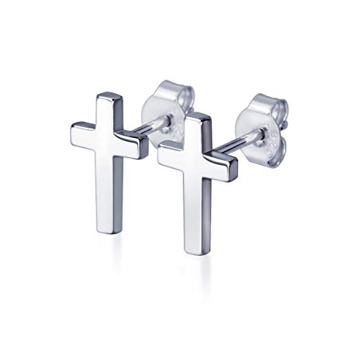 HANFLY 925 Sterling Silver Cross Stud Earrings Fashion Earrings Cross Earrings HANFLY 925 Sterling Silver Cross Stud Earrings Fashion Earrings Cross Earrings