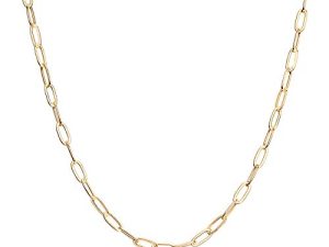 PAVOI 14K Gold Plated Curb Paperclip Box Sphere Bead Snake Herringbone and Figaro Chain Adjustable Necklace
