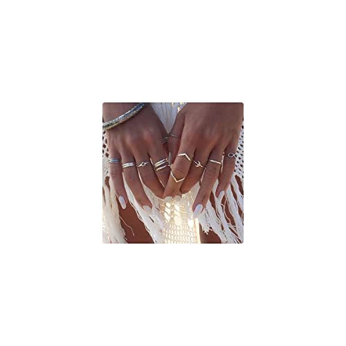 CSIYANJRY99 Boho Star Moon Knuckle Stacking Rings for Women Teen Girls CSIYANJRY99 Boho Star Moon Knuckle Stacking Rings for Women Teen Girls