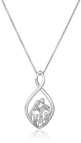 Amazon Collection Sterling Silver Family Infinity Pendant Necklace Amazon Collection Sterling Silver Family Infinity Pendant Necklace