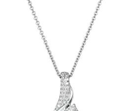 Amazon Collection Diamond 3 Stone Pendant Necklace (1/4 cttw)