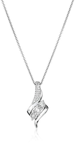 Amazon Collection Diamond 3 Stone Pendant Necklace (1/4 cttw) Amazon Collection Diamond 3 Stone Pendant Necklace (1/4 cttw)