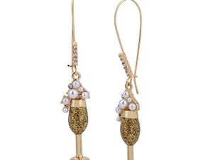 Betsey Johnson Champagne Dangle Earrings