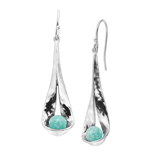 Silpada 'Blue Oasis' Natural Amazonite Drop Earrings in Sterling Silver Silpada 'Blue Oasis' Natural Amazonite Drop Earrings in Sterling Silver