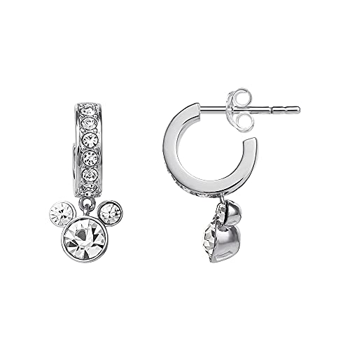 Disney Mickey Mouse Hoop Dangle Crystal Earrings Disney Mickey Mouse Hoop Dangle Crystal Earrings