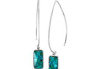 Silpada 'Oasis' Compressed Turquoise Drop Earrings in Sterling Silver