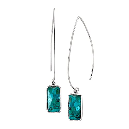 Silpada 'Oasis' Compressed Turquoise Drop Earrings in Sterling Silver Silpada 'Oasis' Compressed Turquoise Drop Earrings in Sterling Silver