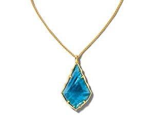 Kendra Scott Facted Alex Long Pendant Necklace in 14k Gold-Plated Brass