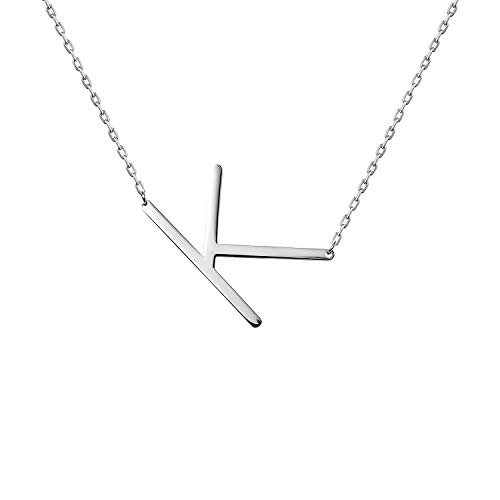 WIGERLON Stainless Steel Initial Letters Necklace for Women and Girls Color Gold and Silver from A-Z WIGERLON Stainless Steel Initial Letters Necklace for Women and Girls Color Gold and Silver from A-Z