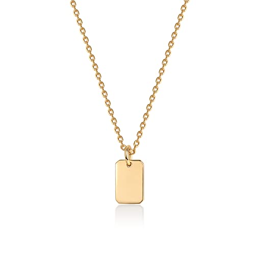 PAVOI 14K Gold Plated Necklace for Women l Oval PAVOI 14K Gold Plated Necklace for Women l Oval