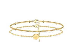 Gold Initial Bracelets for Women