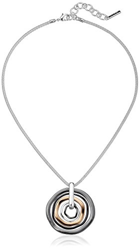 NINE WEST Classics Tri-Tone Orbital Pendant Necklace NINE WEST Classics Tri-Tone Orbital Pendant Necklace