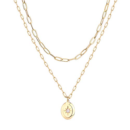 PAVOI 14K Gold Plated Layering Necklaces | Stylish Minimalist Design Pendant Necklaces | Butterfly PAVOI 14K Gold Plated Layering Necklaces | Stylish Minimalist Design Pendant Necklaces | Butterfly