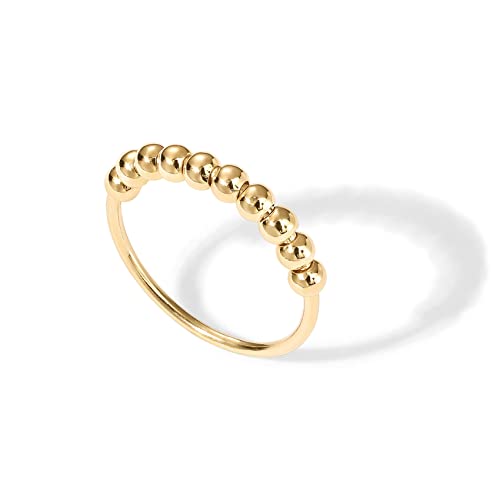 PAVOI 14K Gold Plated Anxiety Ring for Women Men | Spinner Anxiety Ring | Anxiety Ring with Beads | Fidget Ring for Women | Moon PAVOI 14K Gold Plated Anxiety Ring for Women Men | Spinner Anxiety Ring | Anxiety Ring with Beads | Fidget Ring for Women | Moon