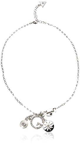 GUESS "Basic" Silver Pave G Linear Y-Shaped Necklace GUESS "Basic" Silver Pave G Linear Y-Shaped Necklace